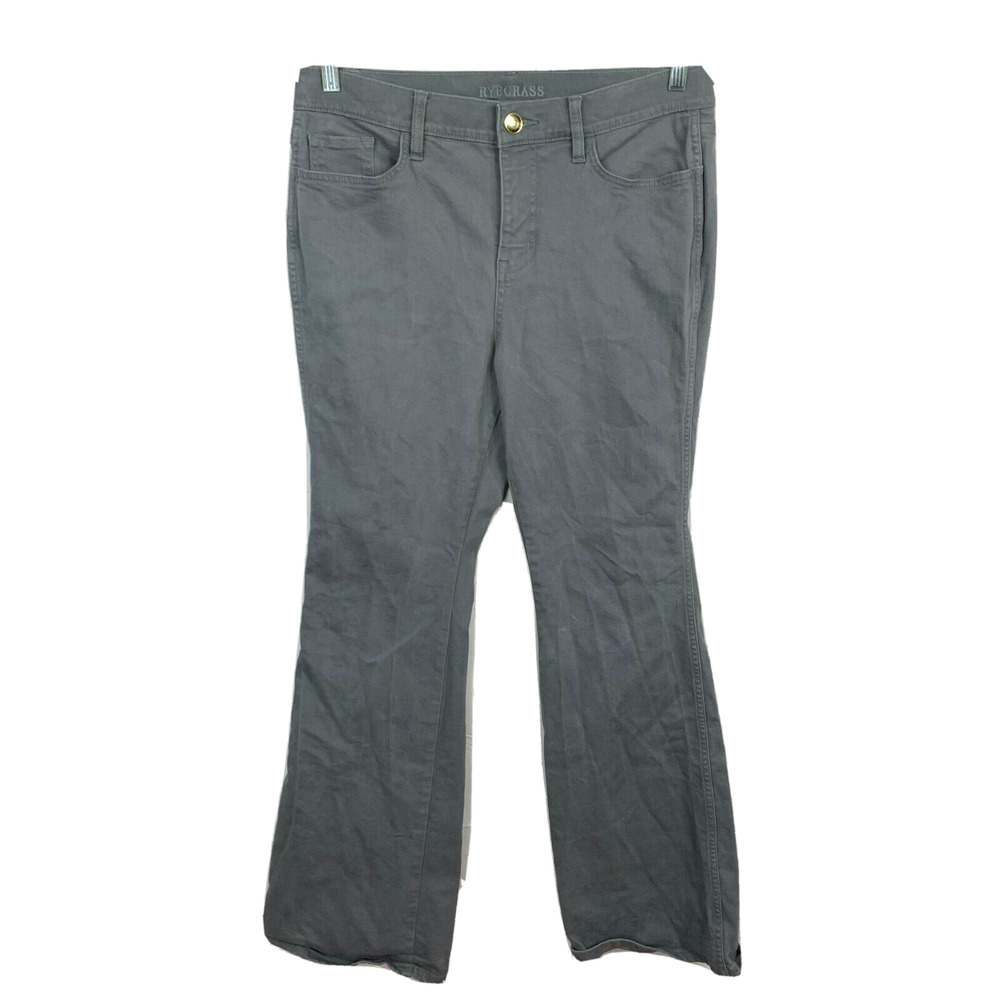 Ryegrass Jeans Womens Sz 14 Gray High Rise Flare Cotton Stretch Pockets